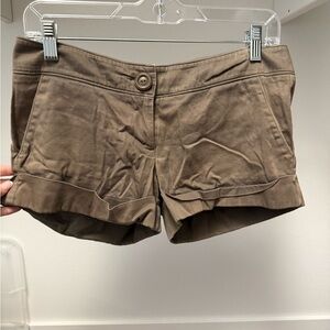 Women's Brown/Green Micro Shorts
